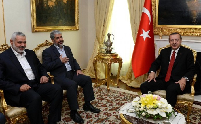 اجتماع الرئيس التركي رجب أردوغان مع هنية ومشعل في تركيا
